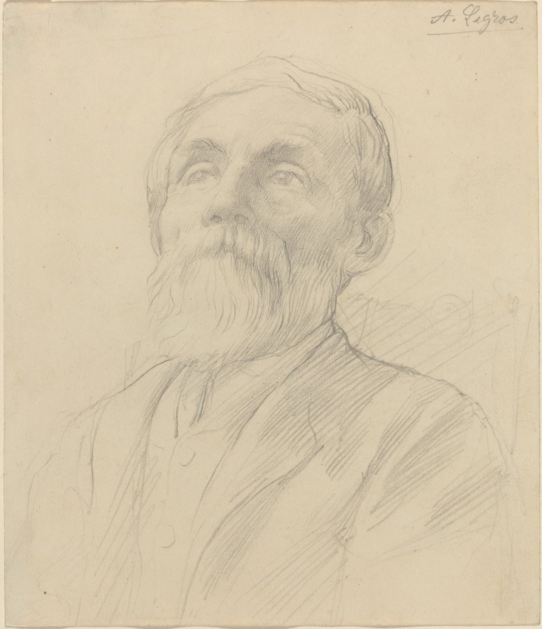 Yaşlı Bir Adamın Portresi by Alphonse Legros