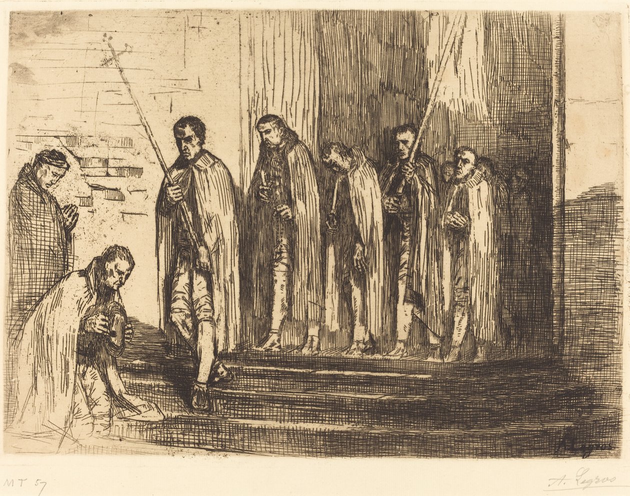 Kiliseden Ayrılan Alayı by Alphonse Legros