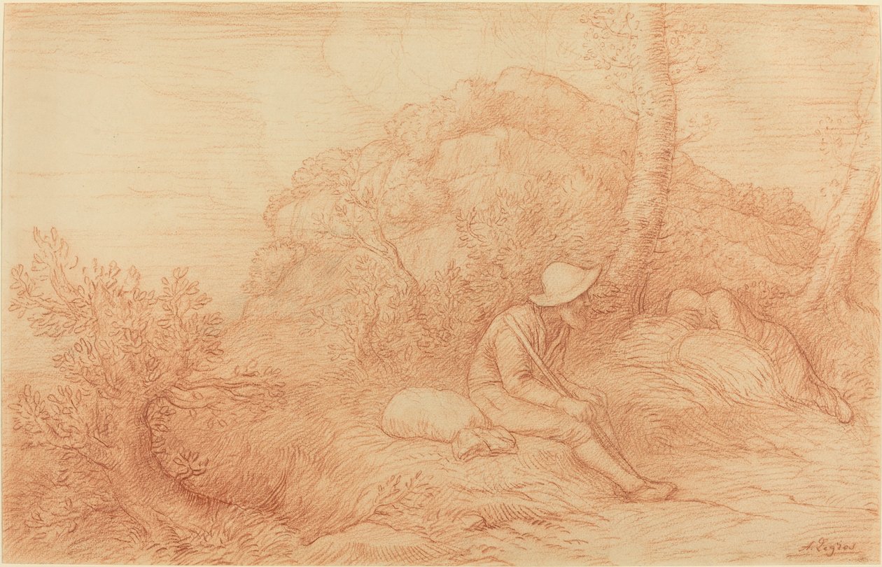 Dinlenme by Alphonse Legros