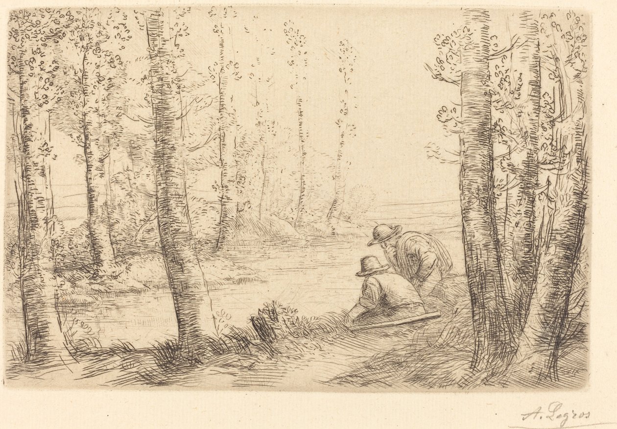 Repos au bord de la riviere Nehri kıyılarında dinlenin. by Alphonse Legros