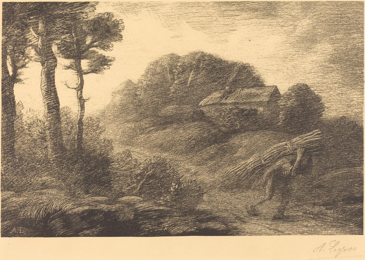 İbne toplayıcının dönüşü, 2. plaka (Le retour du fagotier) by Alphonse Legros