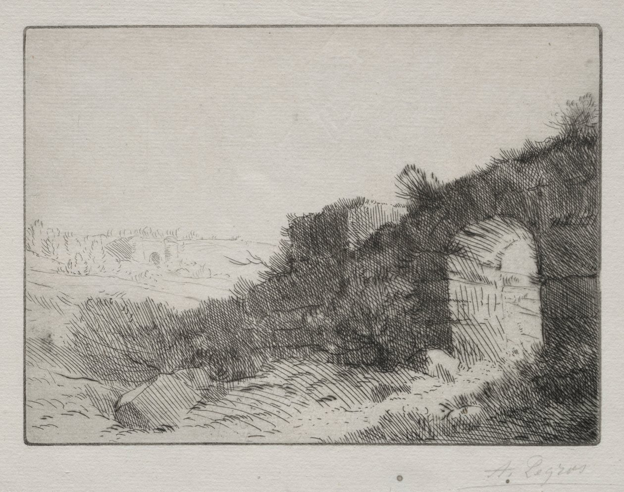 Roma Harabeleri. by Alphonse Legros