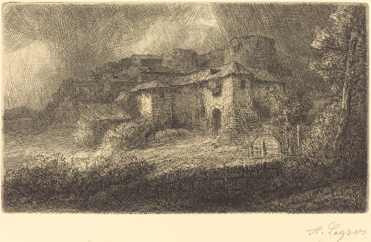 Bir Chateau Harabeleri by Alphonse Legros