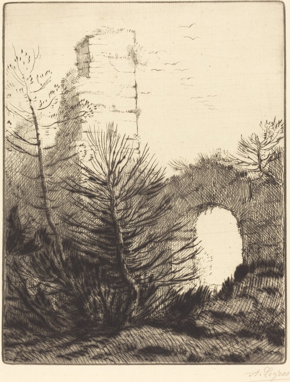 Bir Manastırın Harabeleri (Les kalıntılar du monastere) by Alphonse Legros