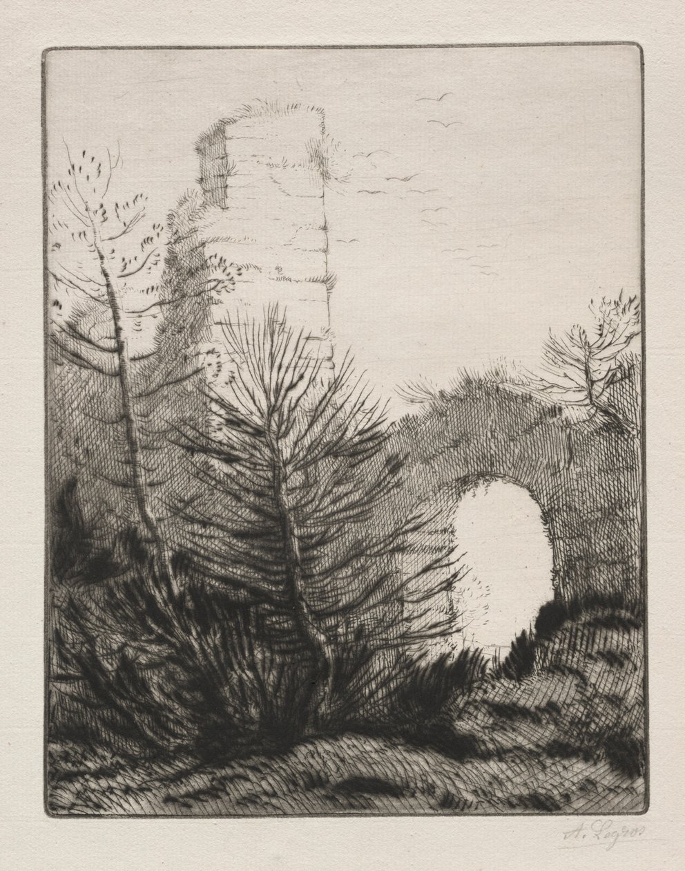 Bir Manastırın Kalıntıları. by Alphonse Legros