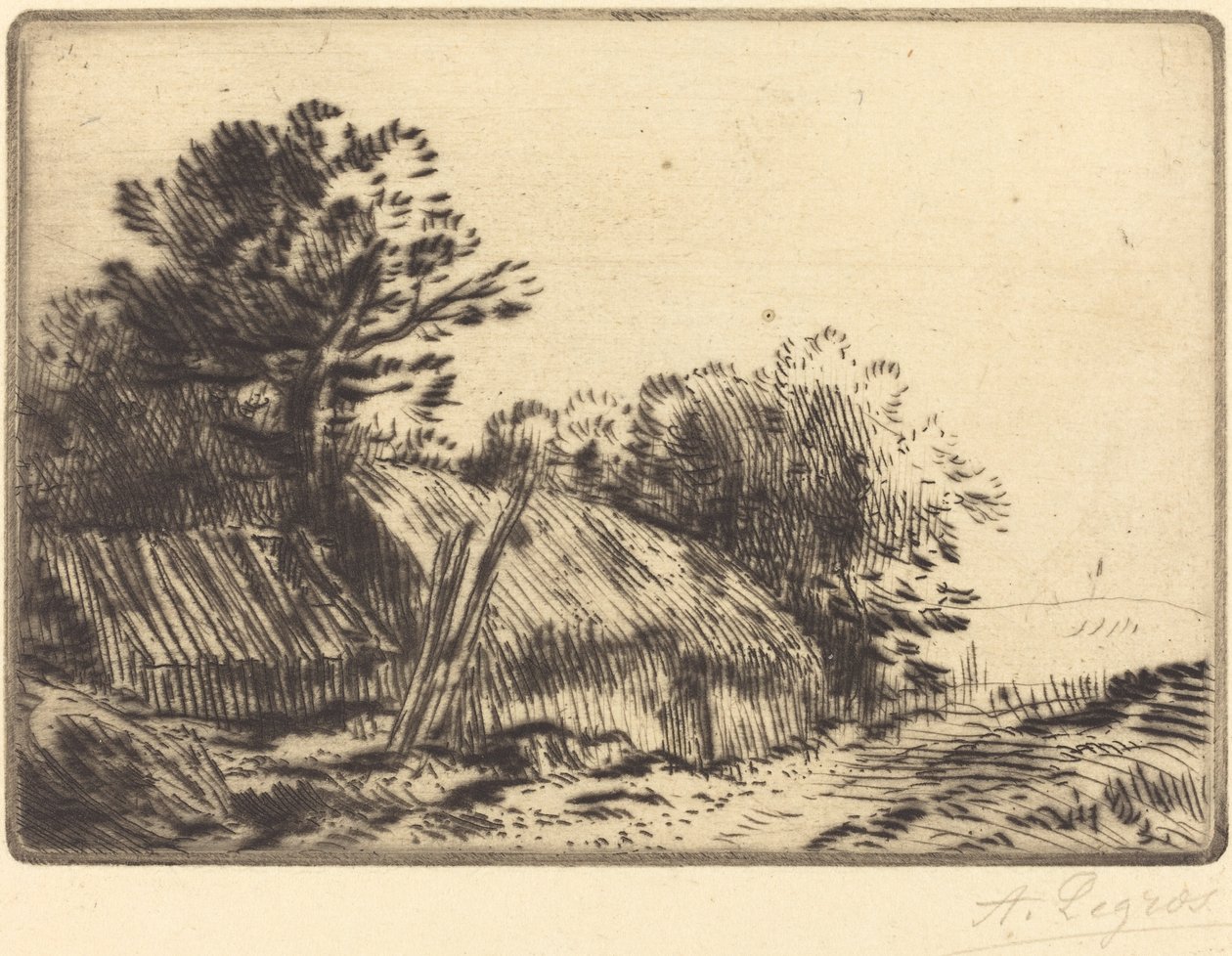 Rustik Sahne (Sahne rustik) by Alphonse Legros