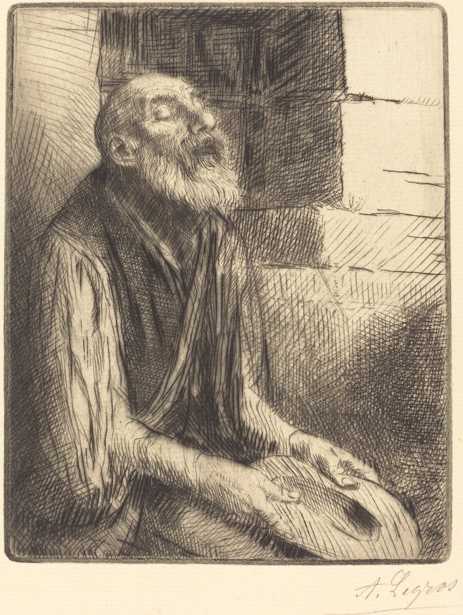 Oturan Dilenci Mendiant assis. by Alphonse Legros