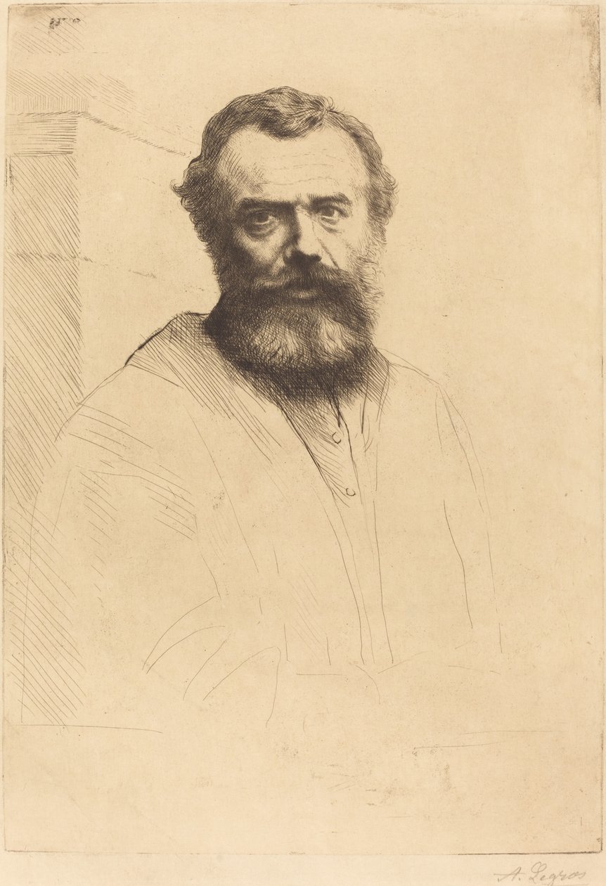 Otoportre, 3. levha, 1880. by Alphonse Legros