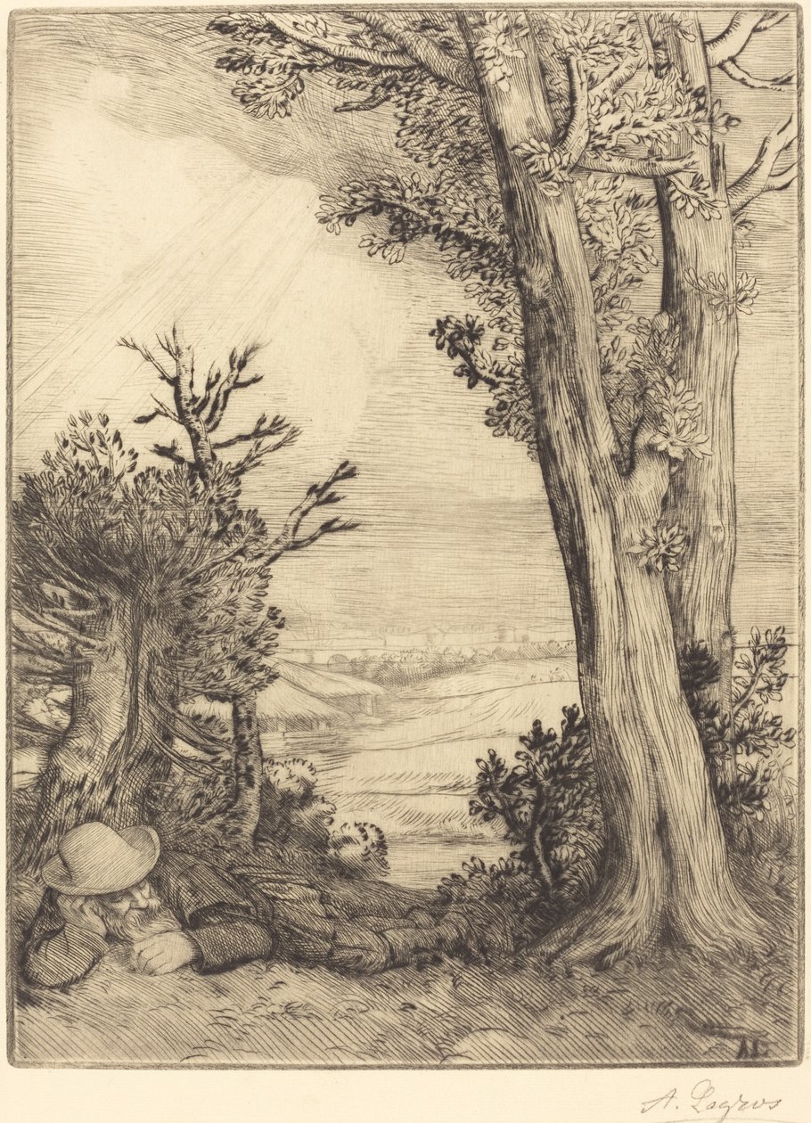 Ülkedeki Siesta by Alphonse Legros