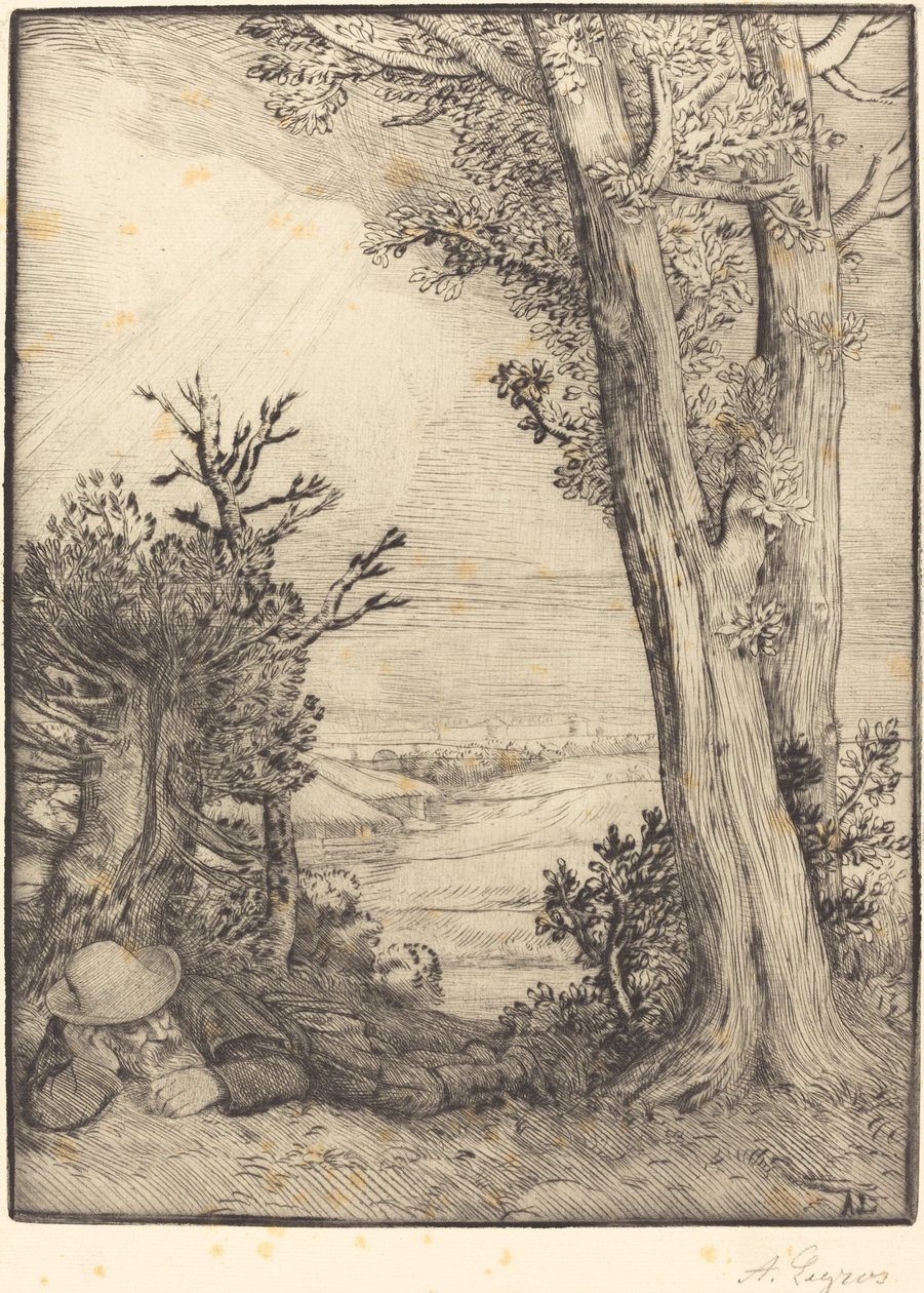 Ülkedeki Siesta by Alphonse Legros