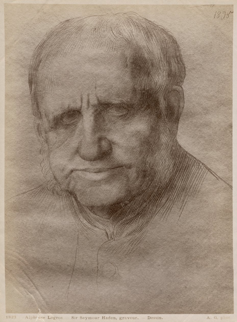 Sir Francis Seymour Haden, etcher, 1895 (kağıt üzerinde altın puan) (ayrıca bkz. 414599) by Alphonse Legros
