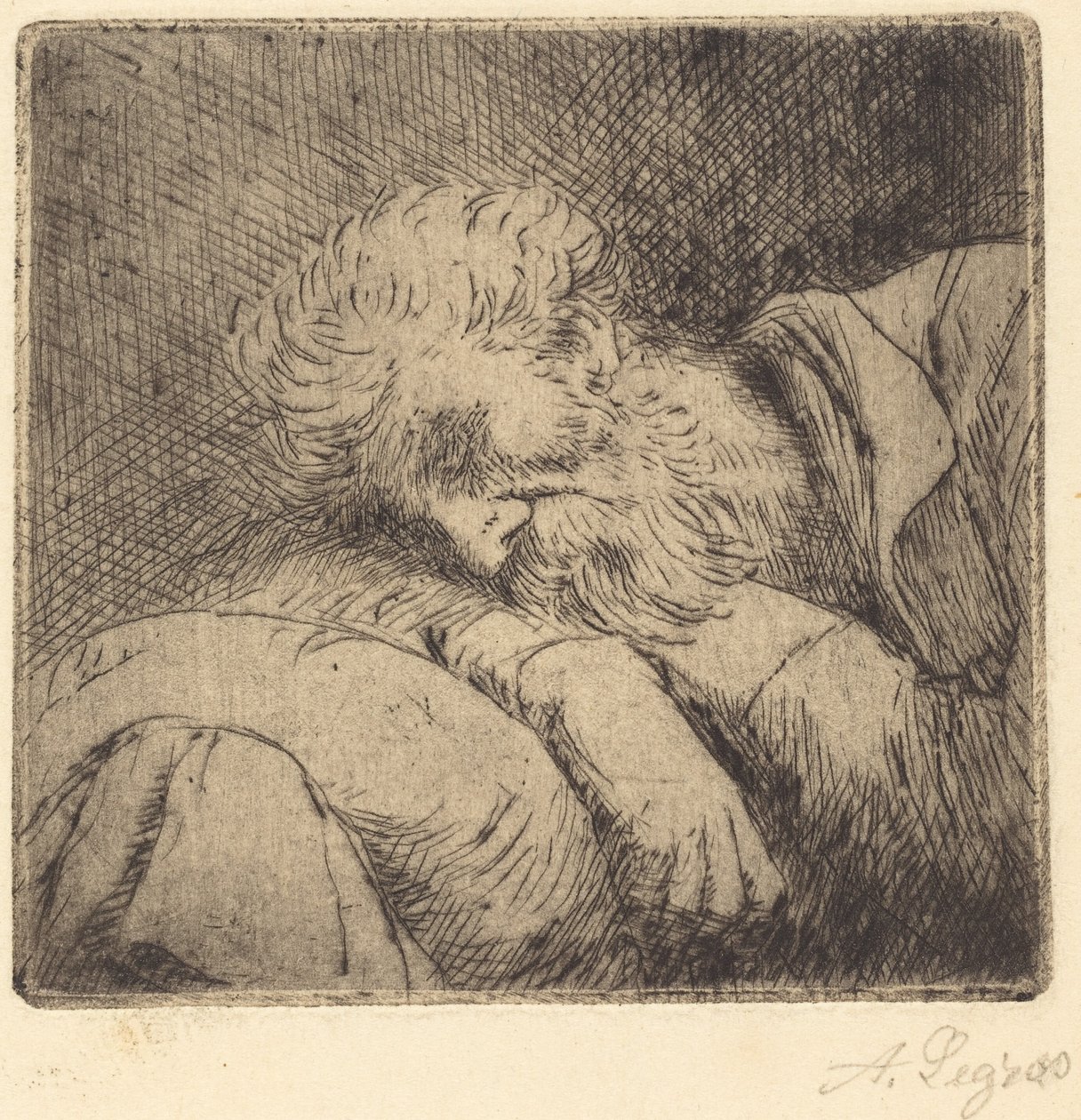 uyuyan dilenci by Alphonse Legros