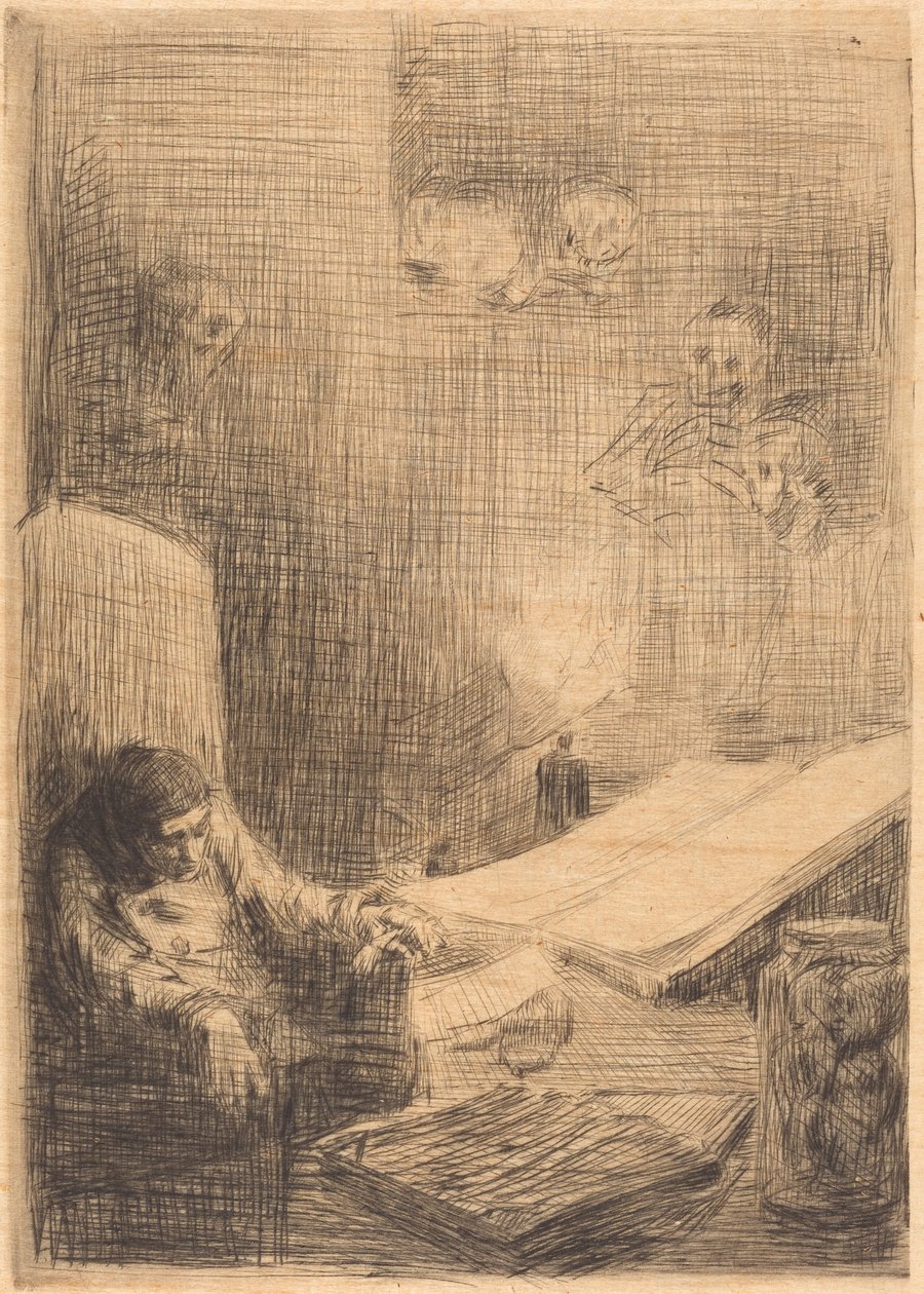 Uyuyan Bilgin by Alphonse Legros