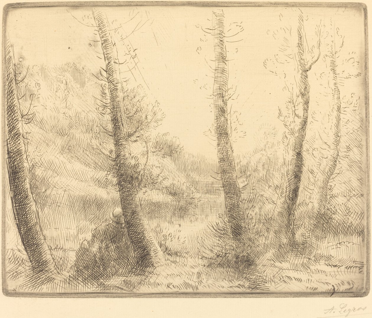 Küçük göl by Alphonse Legros