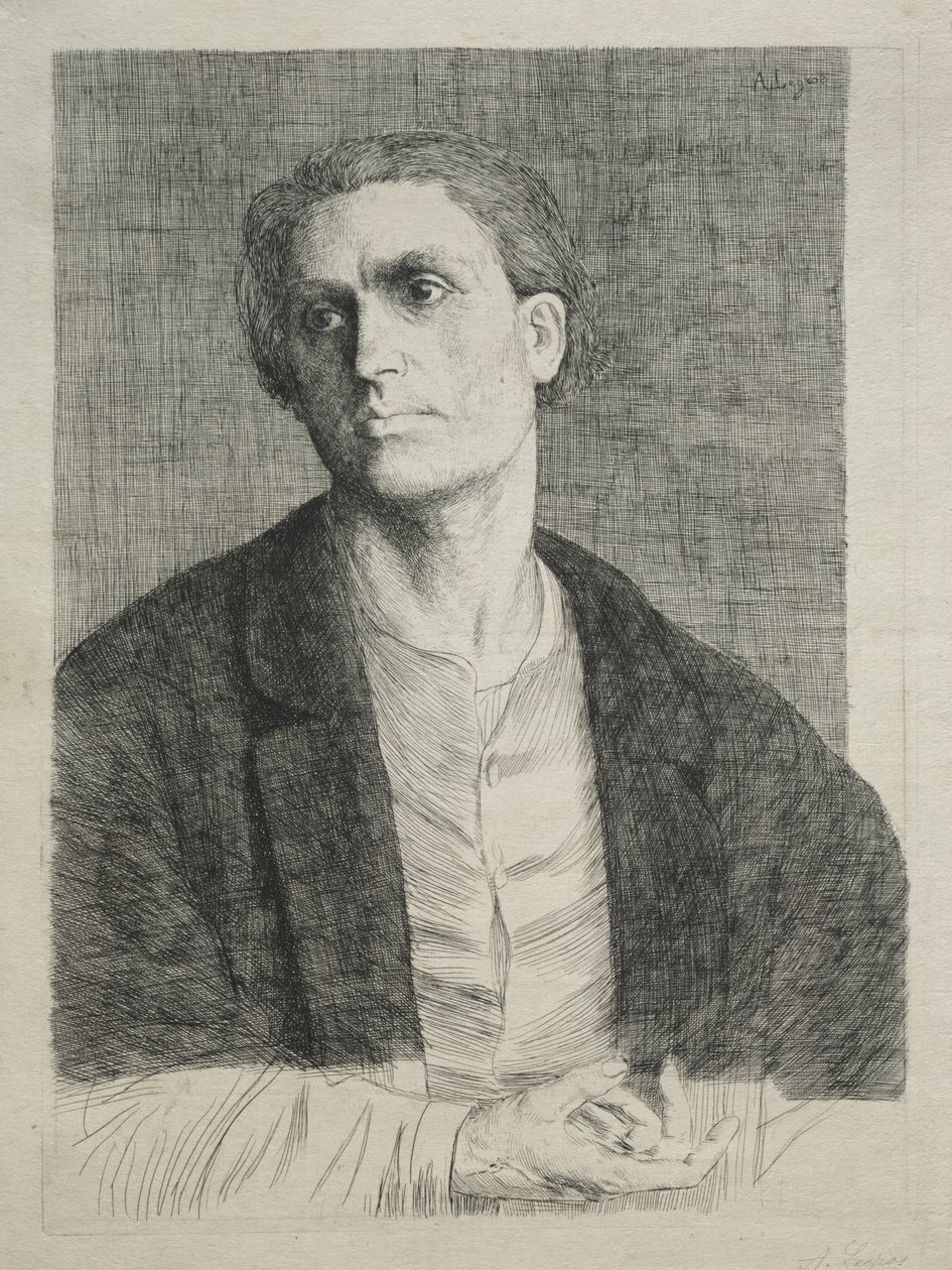 Bir Adamın Kafasının İncelenmesi by Alphonse Legros
