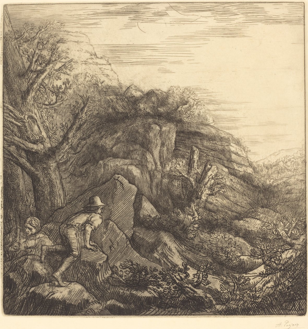 Gündoğumu Bir gün doğumu. by Alphonse Legros
