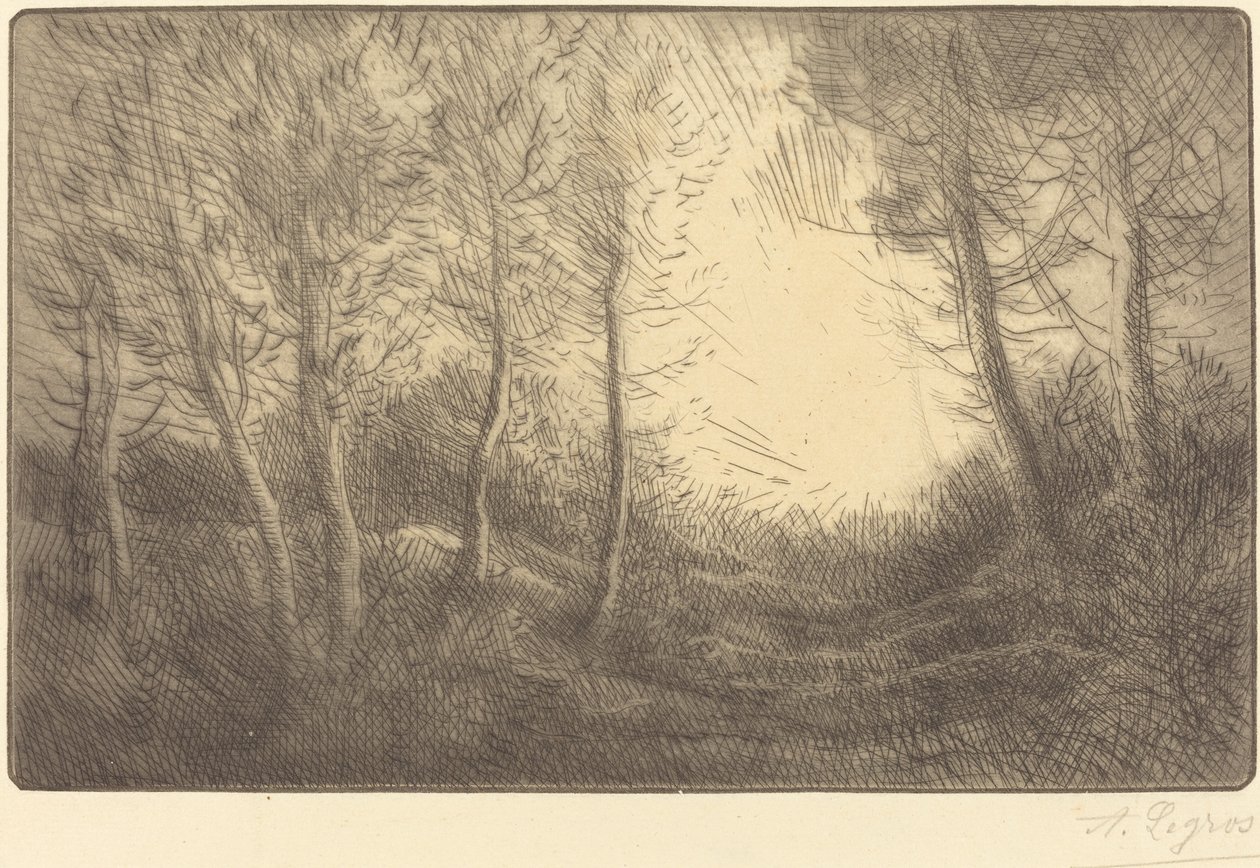 Gündoğumu, Clamart Ormanı by Alphonse Legros