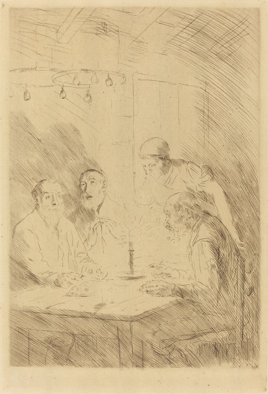 Yoksulların Akşam Yemeği by Alphonse Legros