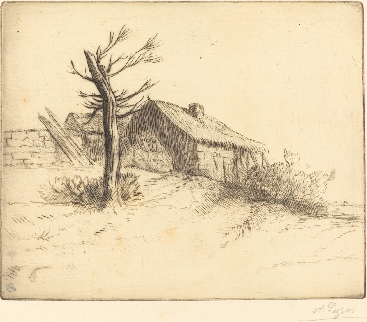 Sazdan Kulübe (Chaumiere) by Alphonse Legros