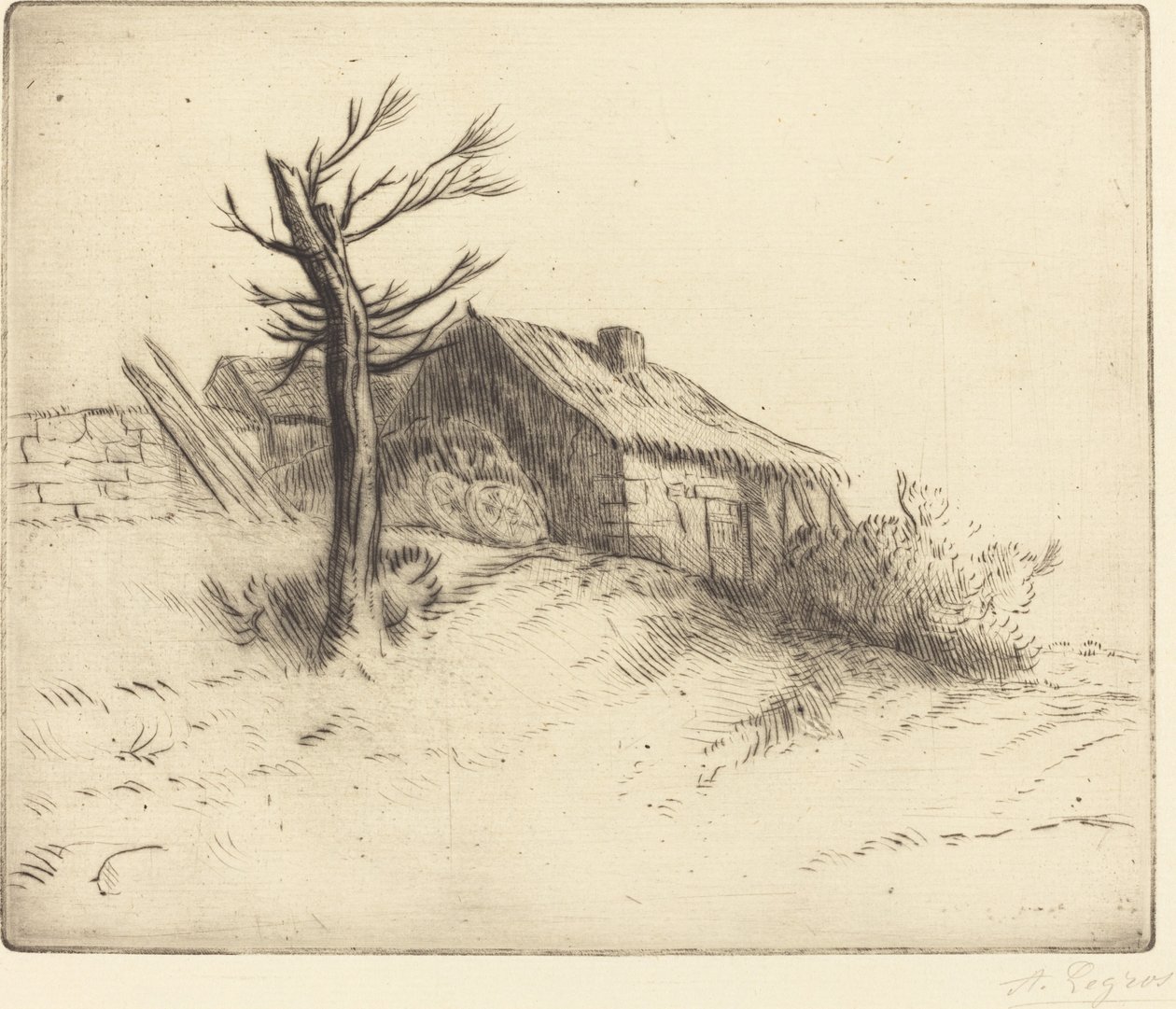 Sazdan Kulübe Chaumiere. by Alphonse Legros