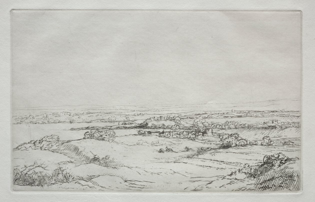 Gölün yakınındaki Çayır by Alphonse Legros