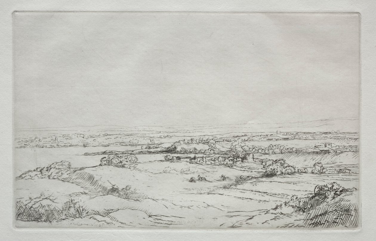 Gölün yakınındaki Çayır by Alphonse Legros