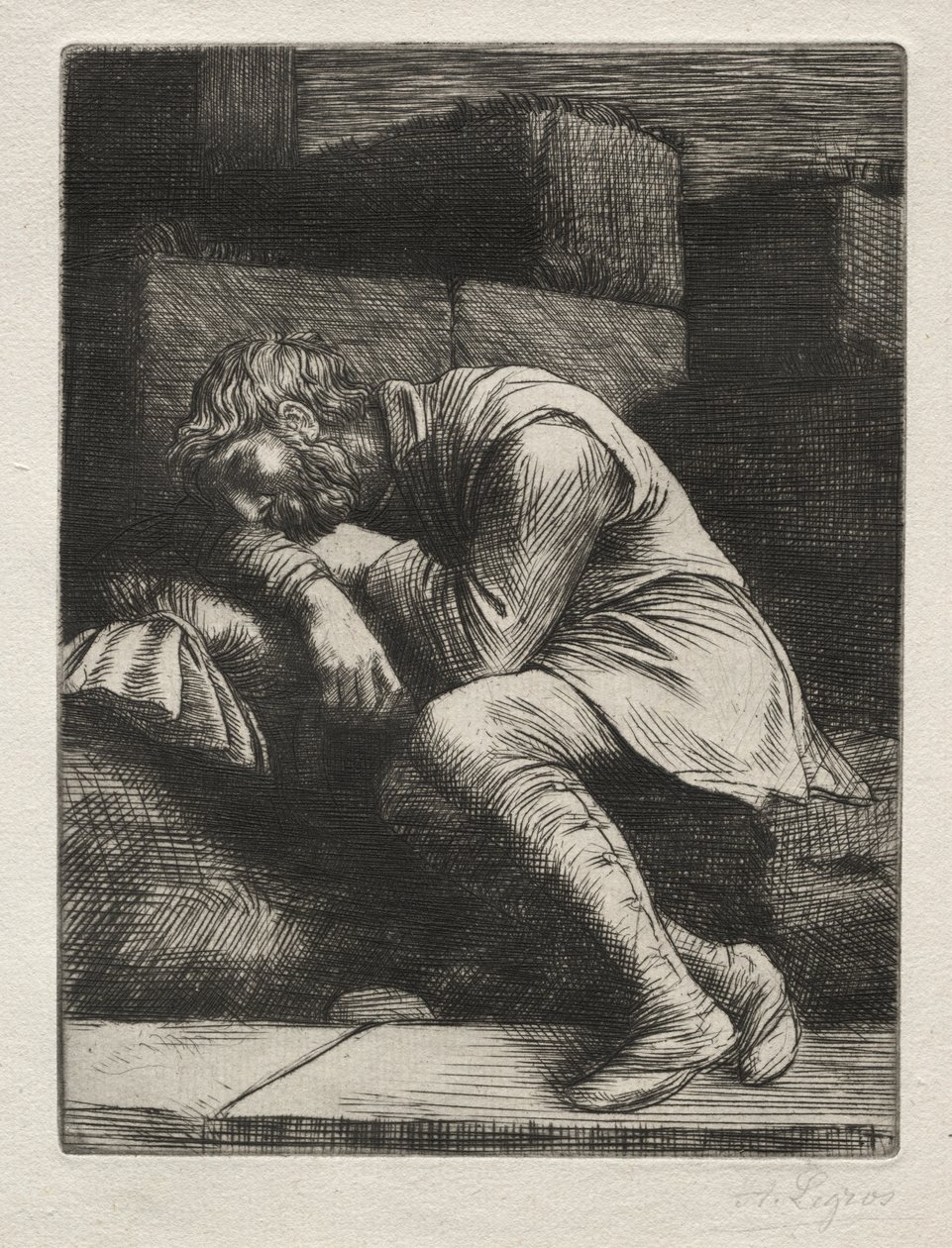 Uyuyan Dilenci by Alphonse Legros