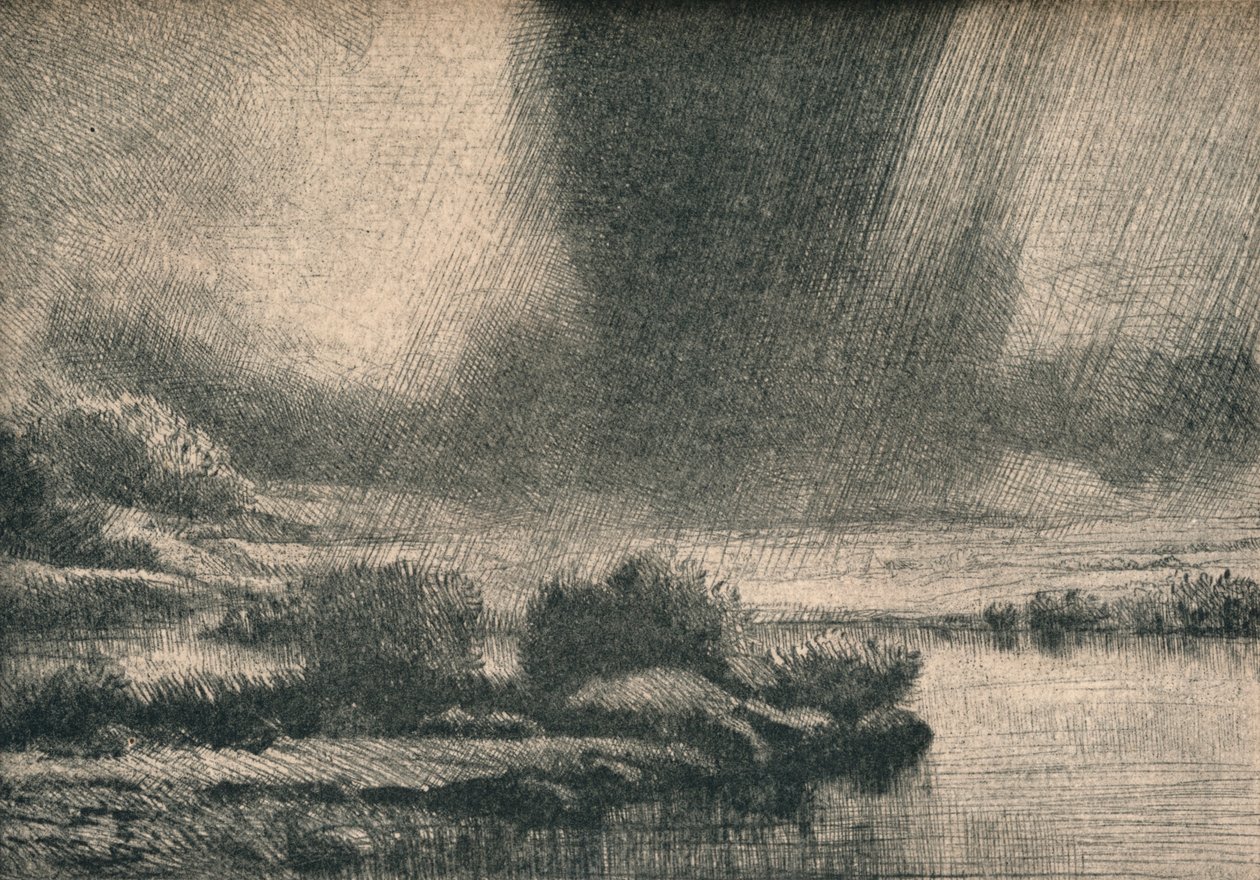 Fırtına, c1890 by Alphonse Legros