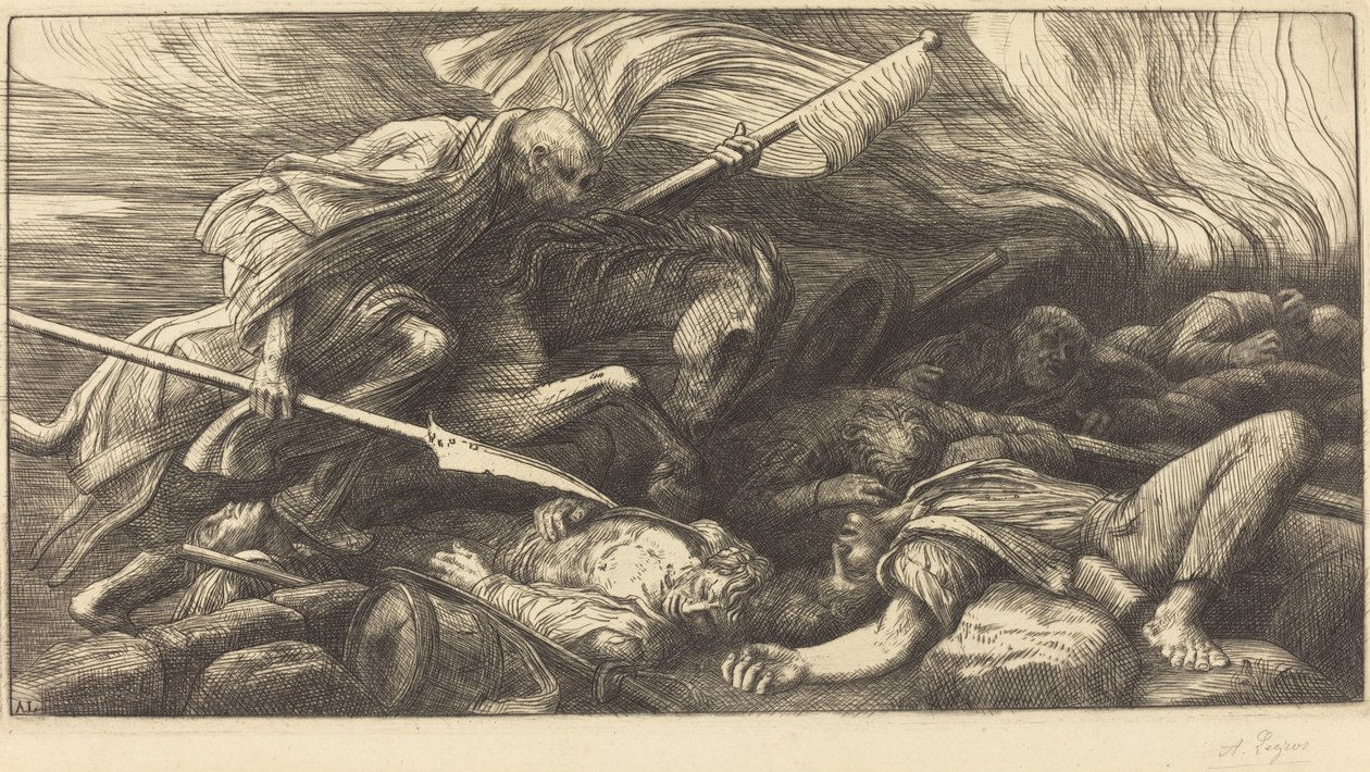 Ölümün Zaferi: Savaştan Sonra Le triomphe de la mort: Apres le muharebe. by Alphonse Legros