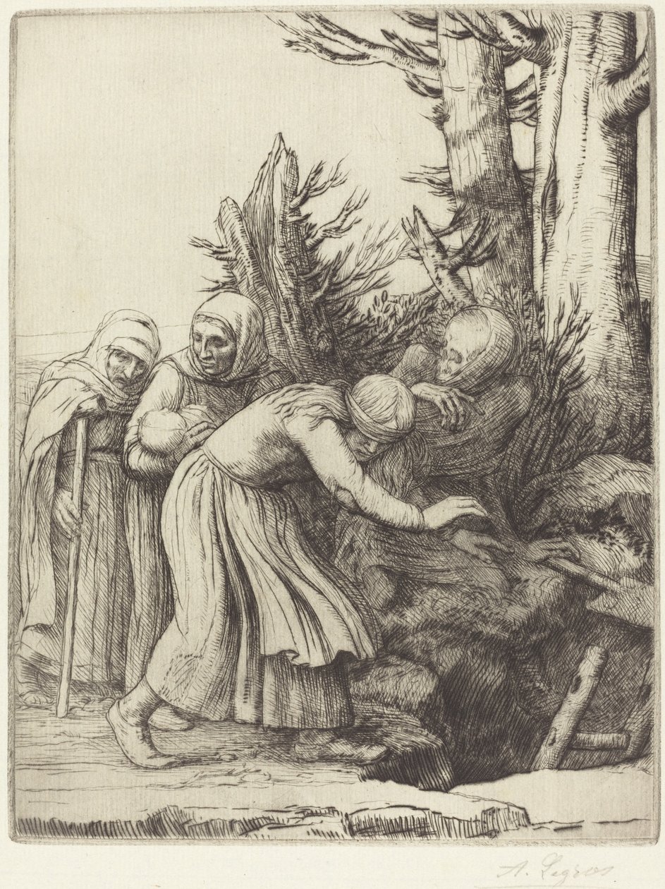 Ölümün Zaferi: Ölüm, Evsizler Le triomphe için bir Konut Hazırlıyor.... by Alphonse Legros