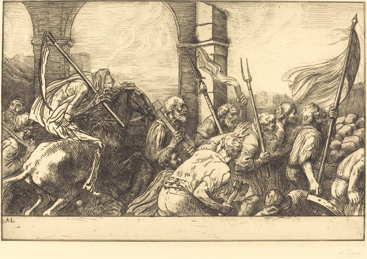 Ölümün Zaferi: Kalkış Le triomphe de la mort: Le kalkış. by Alphonse Legros