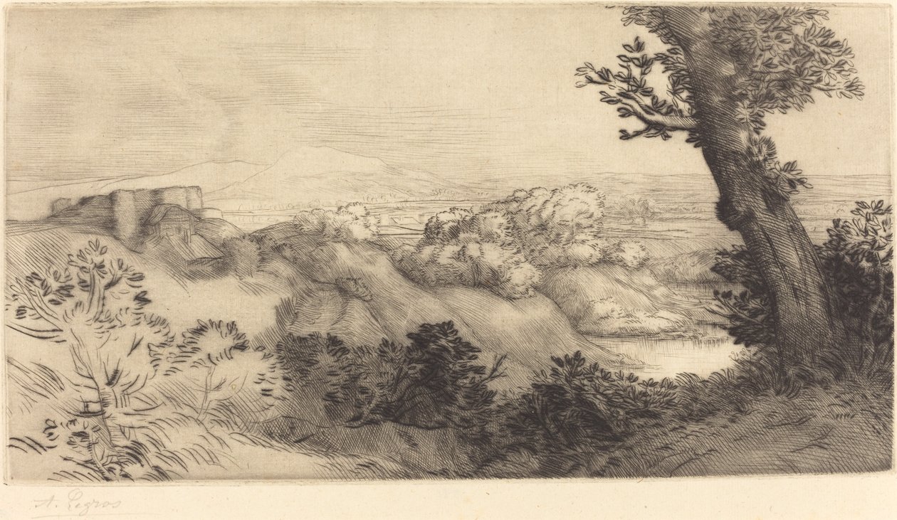 Tepenin Üstü Tepenin zirvesi. by Alphonse Legros