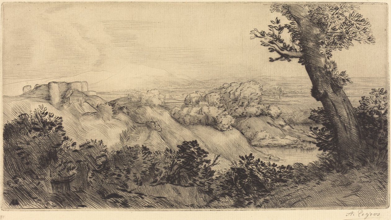 Tepenin Üstü Tepenin zirvesi. by Alphonse Legros