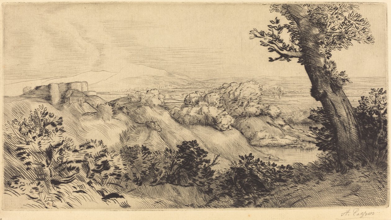 Tepenin Üstü Tepenin zirvesi. by Alphonse Legros