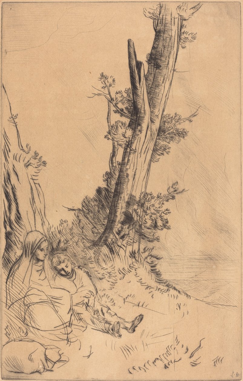Gezginler Dinleniyor by Alphonse Legros