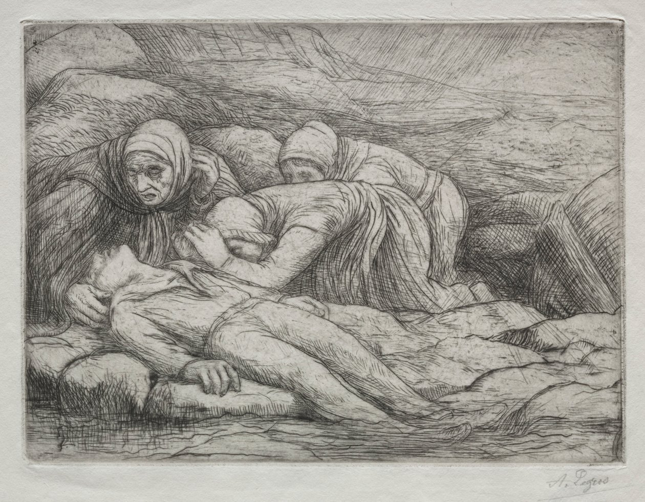 Ölümün Zaferi: Bir Denizci Ailesinde Ölüm. by Alphonse Legros