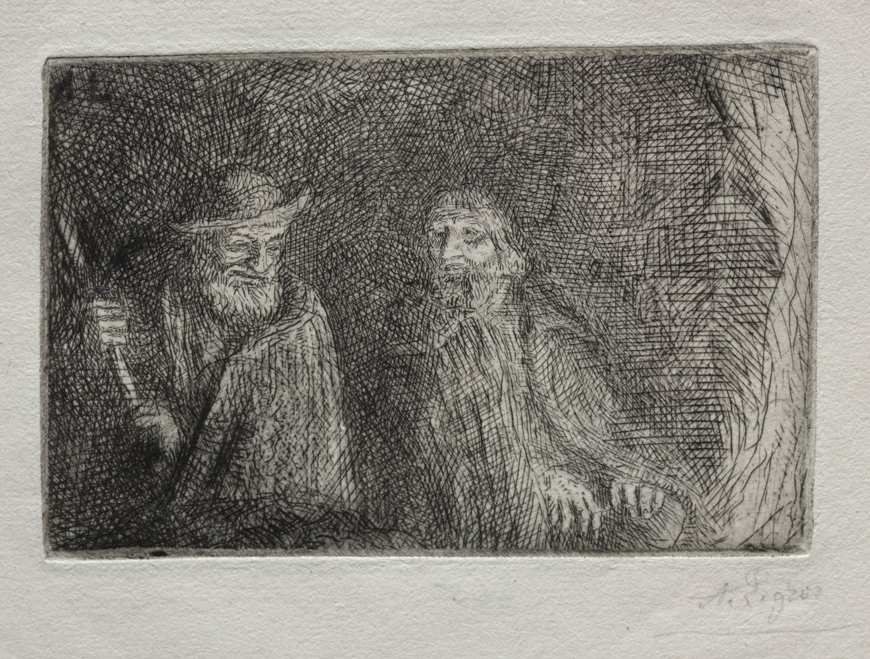 iki çoban by Alphonse Legros