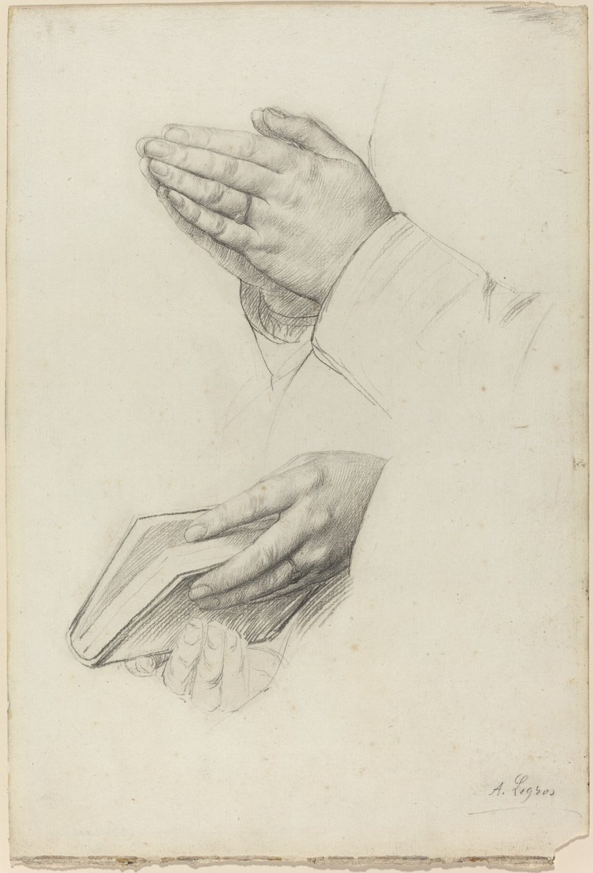 İki El Çalışması by Alphonse Legros