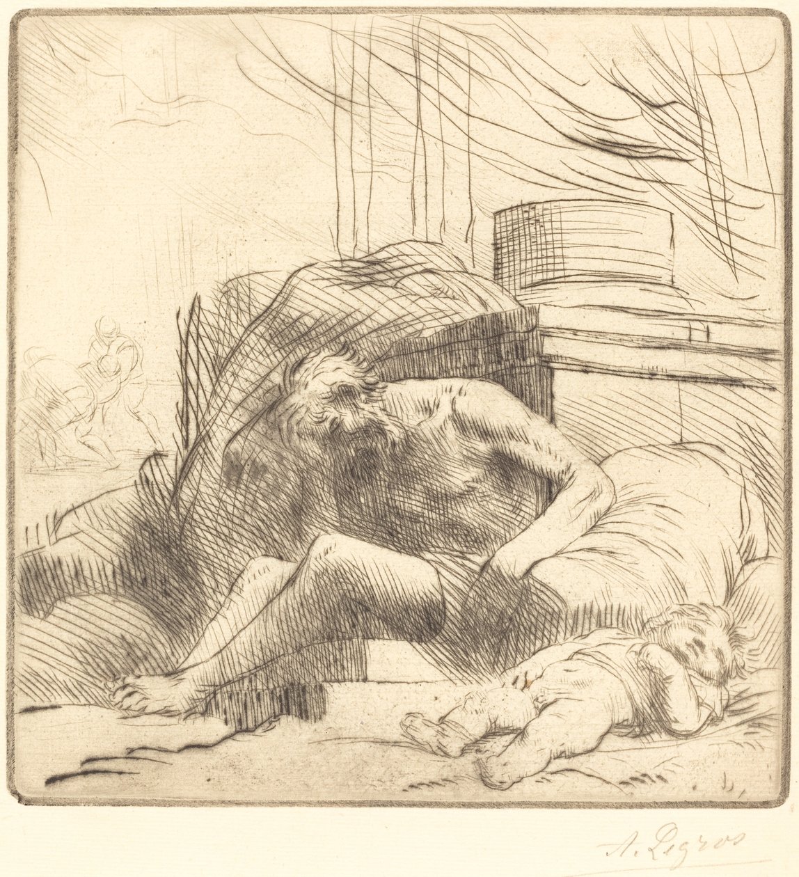 Yangın Kurbanı by Alphonse Legros