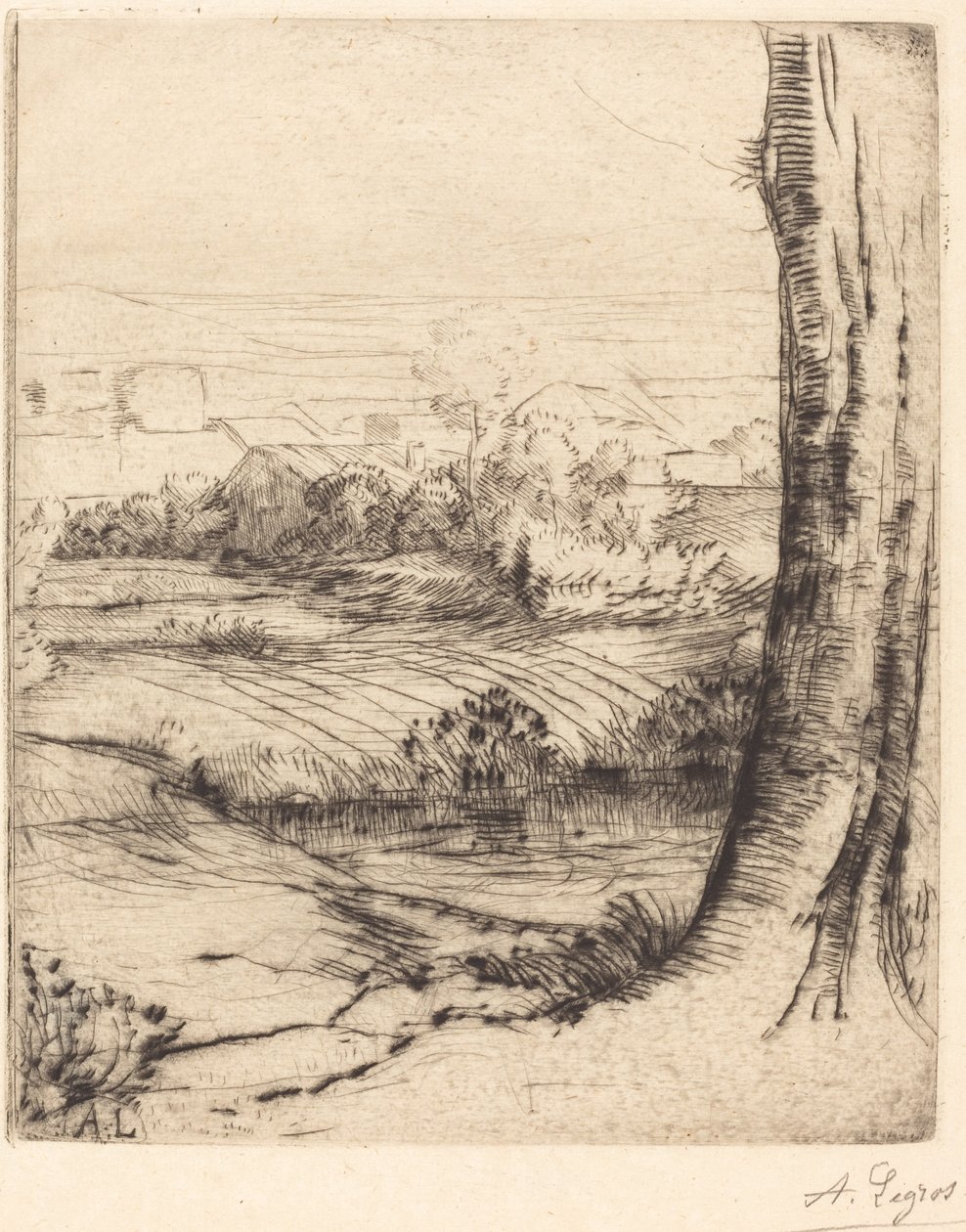 Sazlık Görünümü (reçine madeni para) by Alphonse Legros