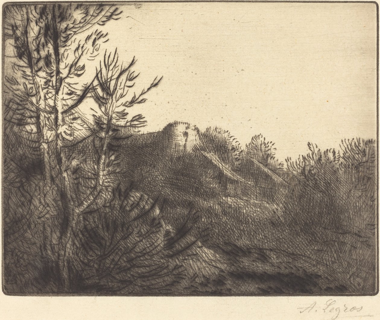 Çiftlik Görünümü by Alphonse Legros
