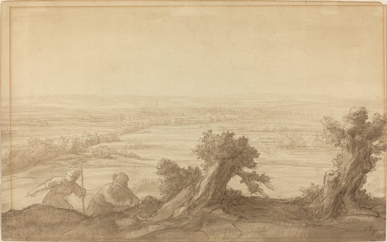 Düz Ülke Üzerinden Görünüm by Alphonse Legros