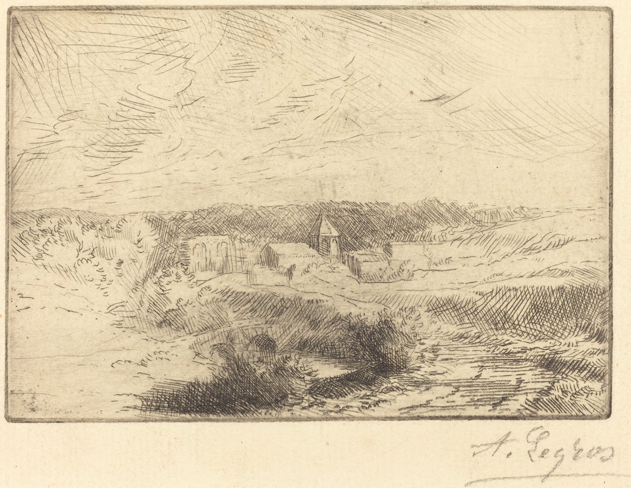 Wimille Köyü, Boulogne yakınında (Village de Wimille, pres Boulogne) by Alphonse Legros