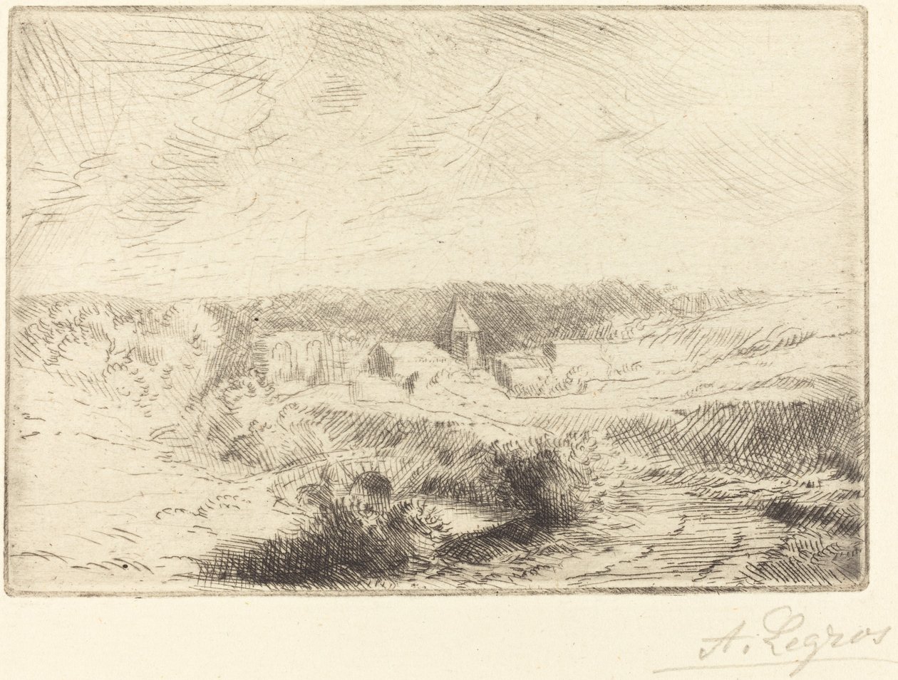 Wimille Köyü, Boulogne Köyü de Wimille yakınlarında, Boulogne prestijli. by Alphonse Legros