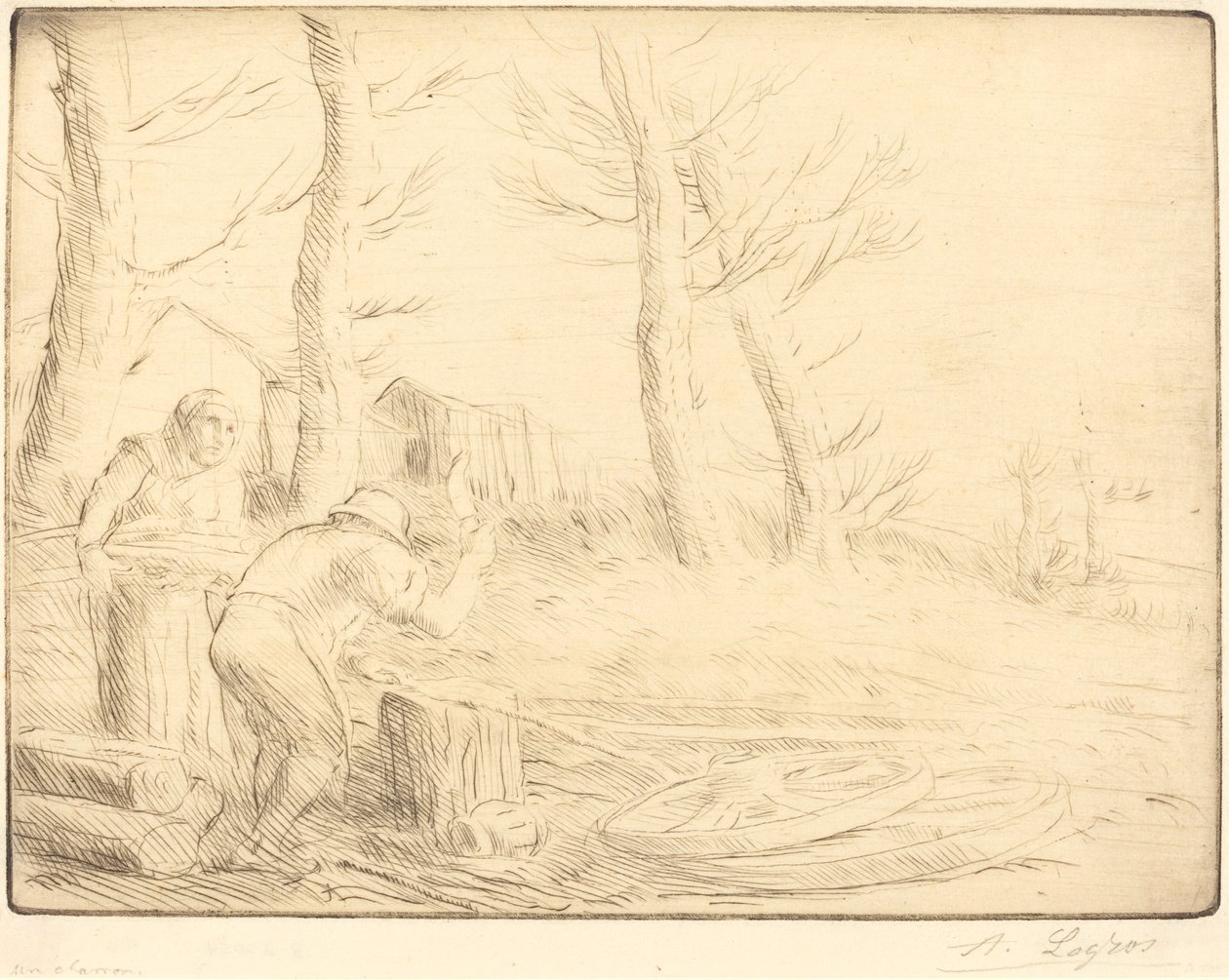 Wheelwright Un charron. by Alphonse Legros