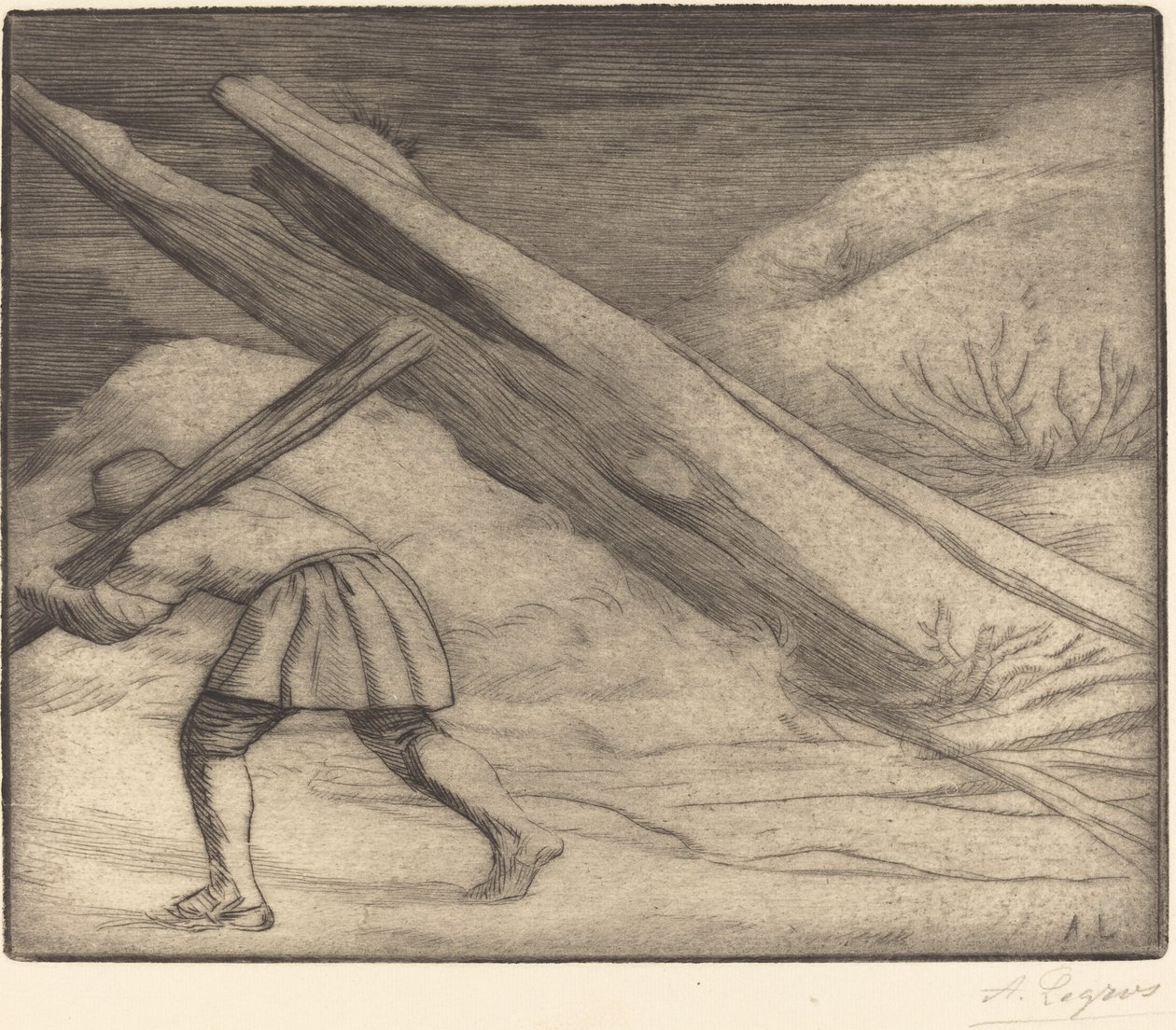 Kış, 1. plaka Kış. by Alphonse Legros