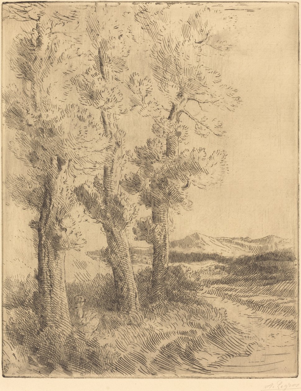 Kadın Okuma: Ağaçların Altında Ders by Alphonse Legros