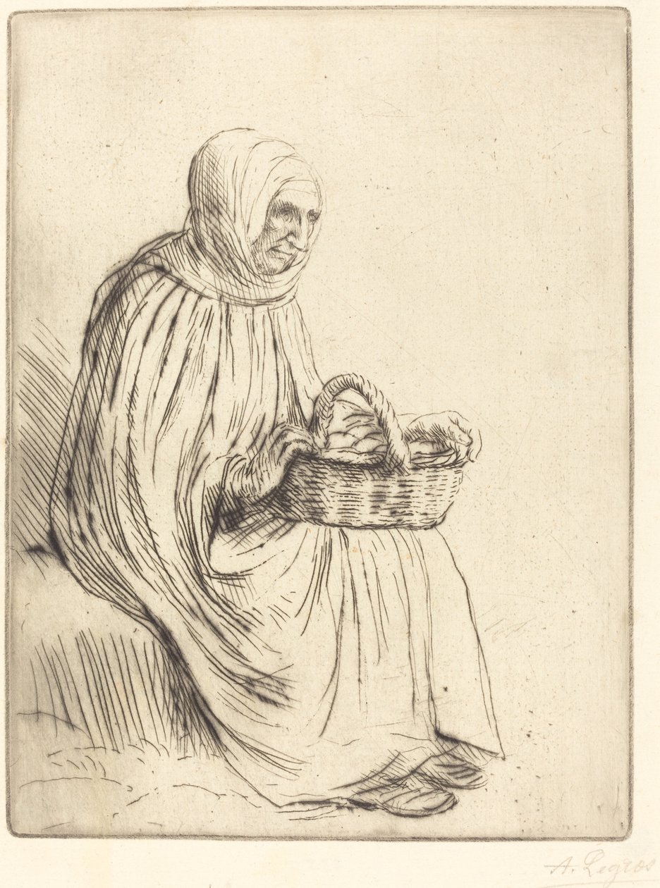 Pazar Kadını by Alphonse Legros