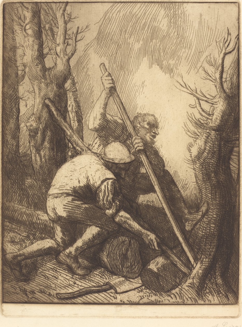 Oduncular, 3. plaka (Les bucherons) by Alphonse Legros