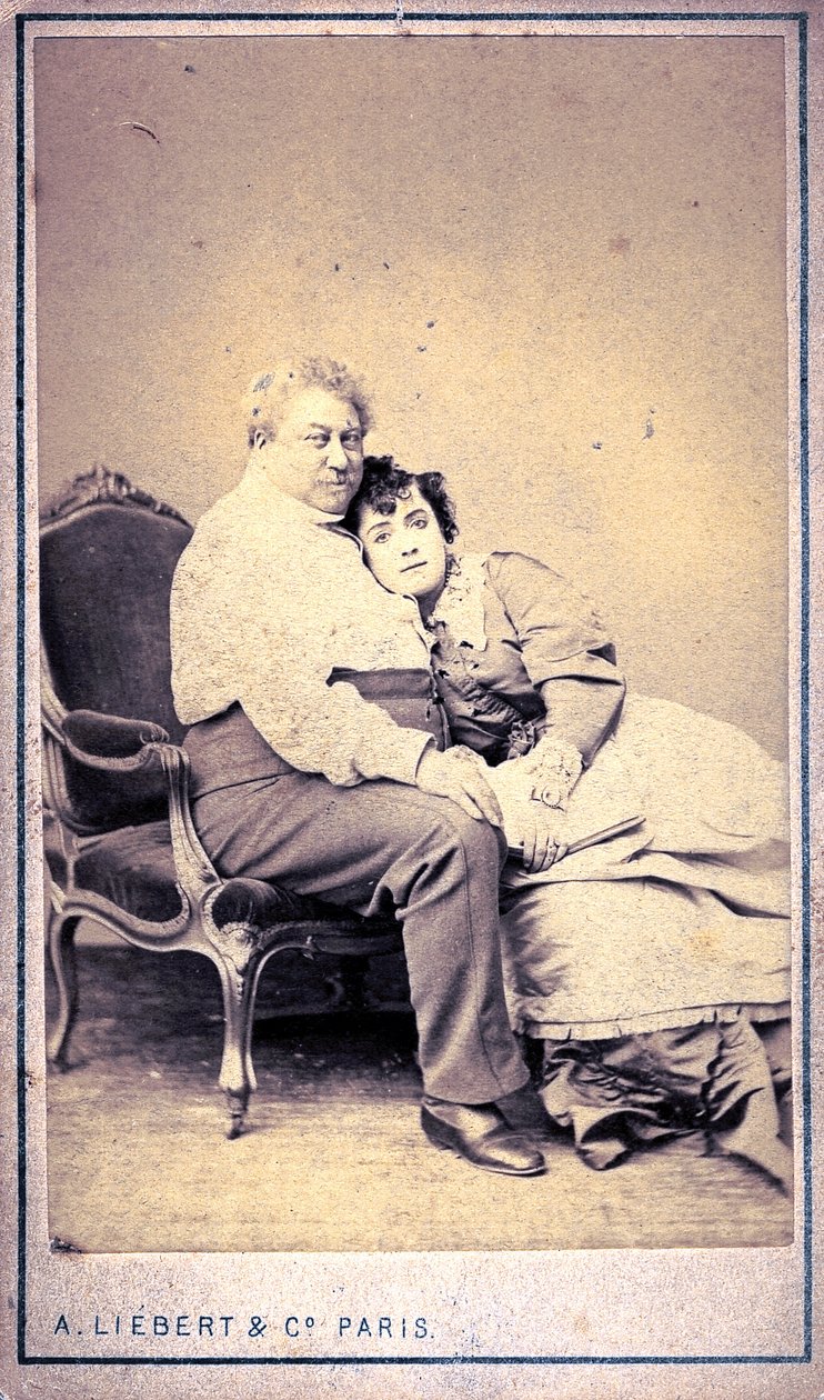 Alexandre Dumas ve Miss Menken, Alphonse Liebert & C (fotoğraf) by Alphonse Liebert